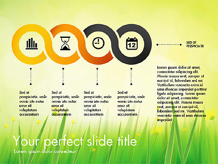 Green Grass Report, PowerPoint Template, 03807, Data Driven Diagrams and Charts — PoweredTemplate.com