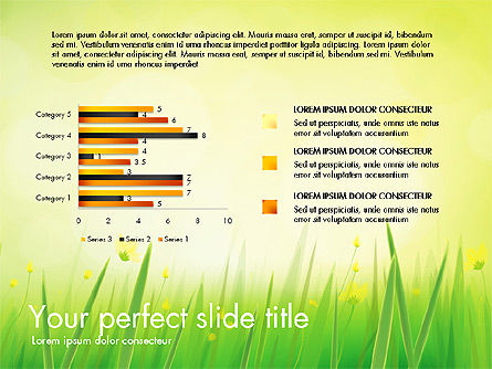 緑の草のレポート, スライド 12, 03807, データベースの図＆グラフ — PoweredTemplate.com