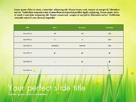Informe de la hierba verde, Diapositiva 16, 03807, Diagramas basados en datos — PoweredTemplate.com