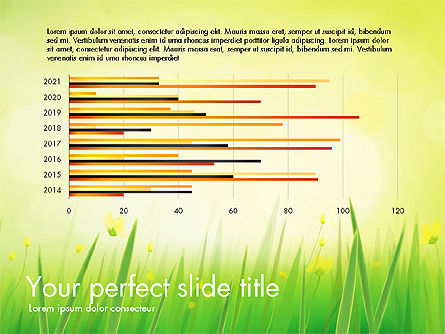 Grünes Grasbericht, Folie 8, 03807, Datengetriebene Diagramme und Charts — PoweredTemplate.com