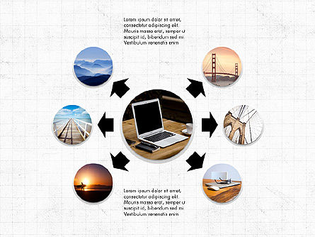 Puntos y Flechas, Diapositiva 3, 03813, Diagramas de proceso — PoweredTemplate.com