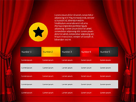 극장 테마 리뷰, 슬라이드 14, 03819, 데이터 주도형 도표 및 차트 — PoweredTemplate.com
