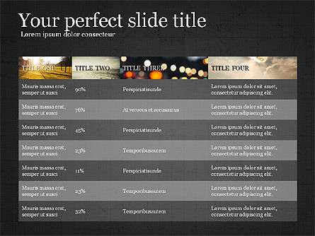 Tables and Agenda, Slide 12, 03820, Tables — PoweredTemplate.com