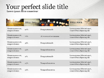 Tables and Agenda, Slide 4, 03820, Tables — PoweredTemplate.com