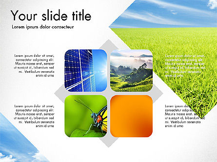 Presentación de la sostenibilidad, Plantilla de PowerPoint, 03826, Plantillas de presentación — PoweredTemplate.com