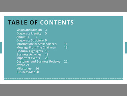 Plate-forme de présentation de rapport annuel de l'entreprise, Diapositive 2, 03833, Modèles de présentations — PoweredTemplate.com