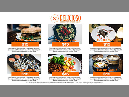 Restaurant Catalog Presentation Template, Slide 15, 03836, Presentation Templates — PoweredTemplate.com