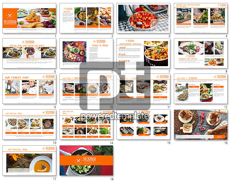 Ristorante template catalogo di presentazione