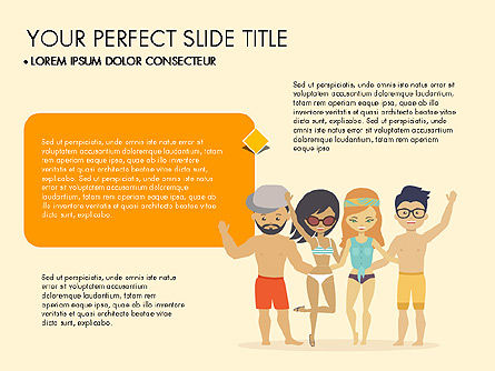 Beach Vacation Slide Deck, Slide 5, 03843, Presentation Templates — PoweredTemplate.com