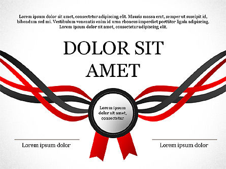 Certificate Frame with Seal Slide Deck, PowerPoint Template, 03845, Shapes — PoweredTemplate.com