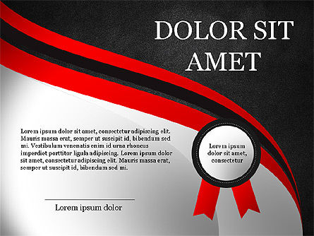 Marco del certificado con la cubierta de la diapositiva del sello, Diapositiva 13, 03845, Formas — PoweredTemplate.com