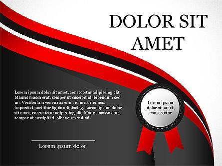 Marco del certificado con la cubierta de la diapositiva del sello, Diapositiva 5, 03845, Formas — PoweredTemplate.com