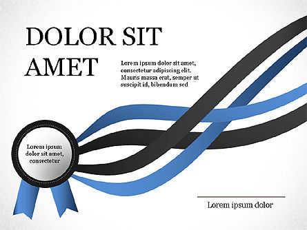Certificate Frame with Seal Slide Deck, Slide 7, 03845, Shapes — PoweredTemplate.com