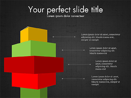 Compuesto 3D forma la cubierta de la diapositiva, Diapositiva 14, 03847, Formas — PoweredTemplate.com