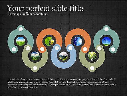 Creative encenado formas em design plano, Deslizar 10, 03849, Formas — PoweredTemplate.com