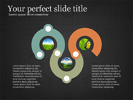 플랫 디자인의 크리에이티브 스테이지 모양, 슬라이드 13, 03849, 모양 — PoweredTemplate.com