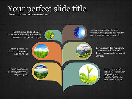 フラットデザインのクリエイティブステージドシェイプ, スライド 14, 03849, 図形 — PoweredTemplate.com