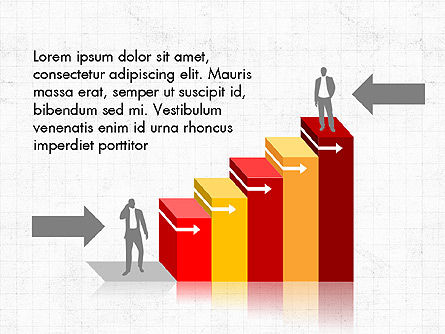 Carriera passaggi concetto diagramma, Modello PowerPoint, 03852, Diagrammi Palco — PoweredTemplate.com