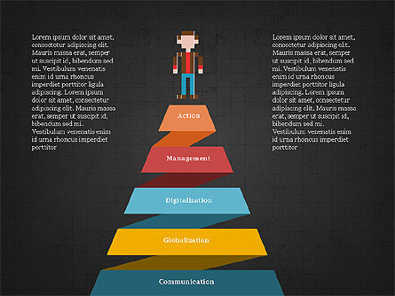 8bit People and Stages, Slide 15, 03856, Stage Diagrams — PoweredTemplate.com