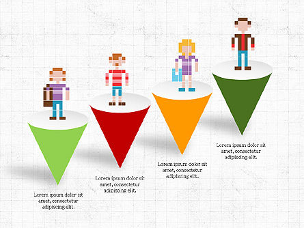 8bit People and Stages, Slide 3, 03856, Stage Diagrams — PoweredTemplate.com