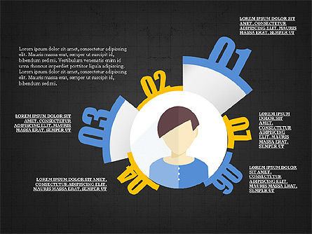 人员和流程图, 幻灯片 11, 03858, 阶段图 — PoweredTemplate.com