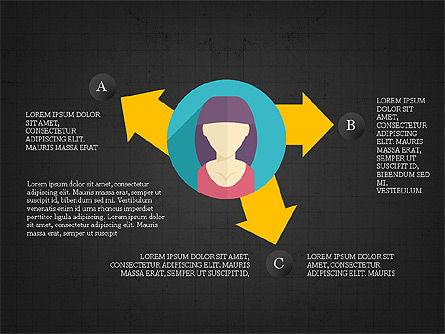 사람과 프로세스 다이어그램, 슬라이드 16, 03858, 단계 도표 — PoweredTemplate.com