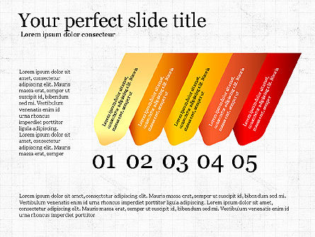 Opções relatório infográfico, Deslizar 8, 03860, Diagramas de Etapas — PoweredTemplate.com