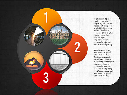 사진 및 스테이지 모양, 슬라이드 11, 03861, 단계 도표 — PoweredTemplate.com