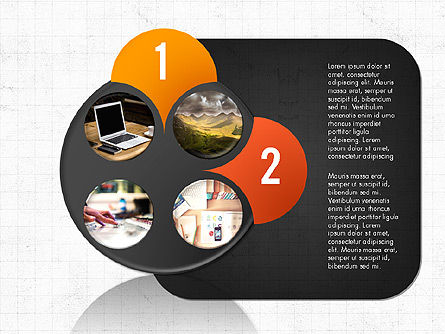 写真とステージの形状, スライド 2, 03861, 段階図 — PoweredTemplate.com