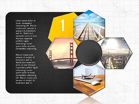 사진 및 스테이지 모양, 슬라이드 5, 03861, 단계 도표 — PoweredTemplate.com