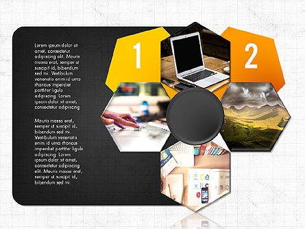 사진 및 스테이지 모양, 슬라이드 6, 03861, 단계 도표 — PoweredTemplate.com