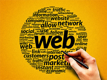 Internet gerelateerde woordwolken, Dia 11, 03862, Businessmodellen — PoweredTemplate.com