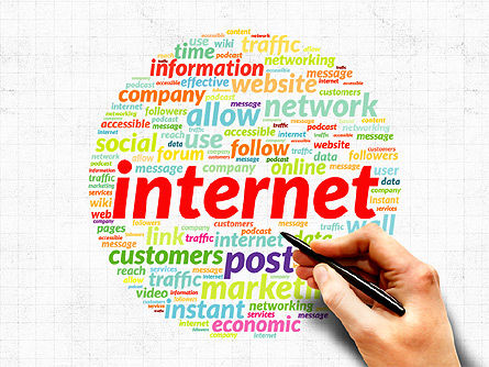 Awan Kata Terkait Internet, Slide 4, 03862, Model Bisnis — PoweredTemplate.com