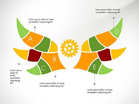 Diagram Modern Dan Diagram Dek Slide, Templat PowerPoint, 03863, Templat Presentasi — PoweredTemplate.com