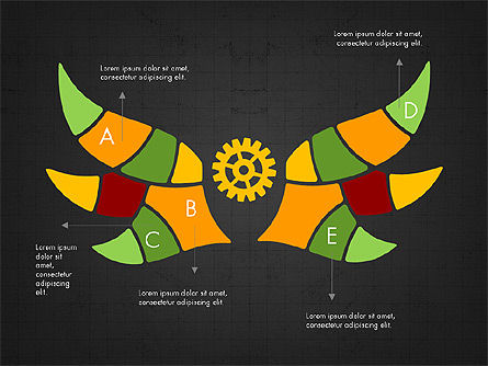 Diagram Modern Dan Diagram Dek Slide, Slide 9, 03863, Templat Presentasi — PoweredTemplate.com
