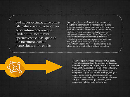 Frecce di processo con le icone, Slide 11, 03869, Diagrammi di Processo — PoweredTemplate.com