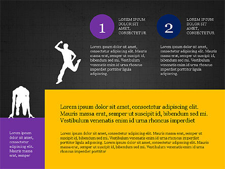 Sports silhouettes infographics, Deslizar 11, 03870, Silhuetas — PoweredTemplate.com