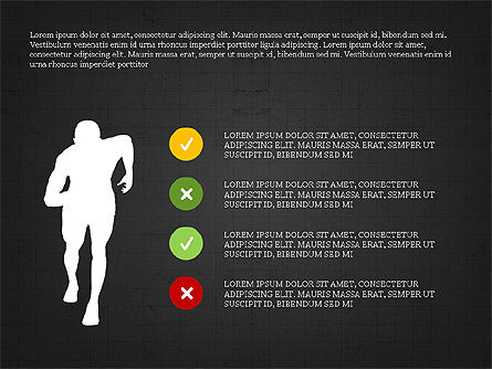 Deportes Siluetas Infografía, Diapositiva 12, 03870, Siluetas — PoweredTemplate.com