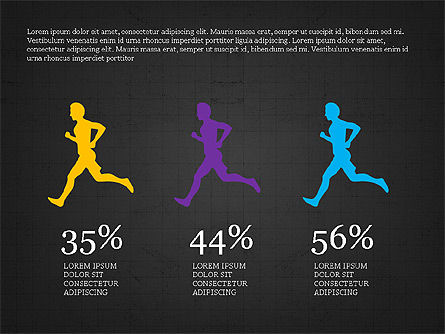 Silhouettes Sport infografica, Slide 15, 03870, Figure — PoweredTemplate.com
