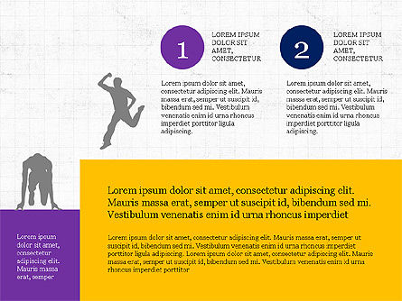 Infographie des silhouettes sportives, Diapositive 3, 03870, Silhouettes — PoweredTemplate.com