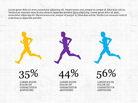 Silhouettes Sport infografica, Slide 7, 03870, Figure — PoweredTemplate.com