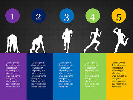 스포츠 실루엣 infographics, 슬라이드 9, 03870, 실루엣 — PoweredTemplate.com