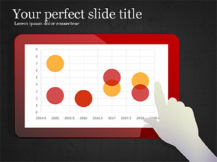 Datengesteuerte Diagramme und Diagramme auf Touchpad, Folie 13, 03873, Datengetriebene Diagramme und Charts — PoweredTemplate.com