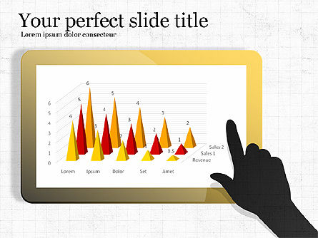 データ駆動型のダイヤグラムとチャートのタッチパッド, スライド 3, 03873, データベースの図＆グラフ — PoweredTemplate.com