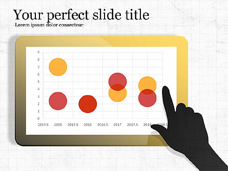 Dati guidato diagrammi e grafici sul touchpad, Slide 5, 03873, Diagrammi e Grafici con Dati — PoweredTemplate.com