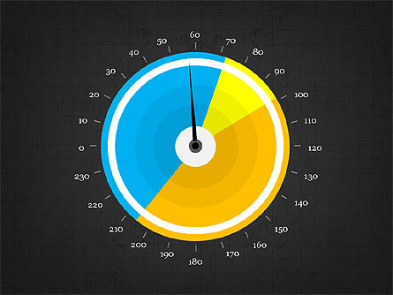 Pie diagrama de bitola, Deslizar 10, 03874, Gráficos circulares — PoweredTemplate.com