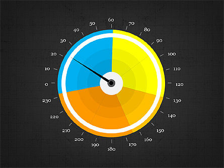 Diagrama del calibrador de empanada, Diapositiva 11, 03874, Gráficos circulares — PoweredTemplate.com
