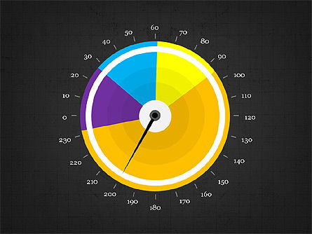 Diagrama del calibrador de empanada, Diapositiva 12, 03874, Gráficos circulares — PoweredTemplate.com