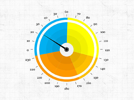 Diagrama del calibrador de empanada, Diapositiva 3, 03874, Gráficos circulares — PoweredTemplate.com