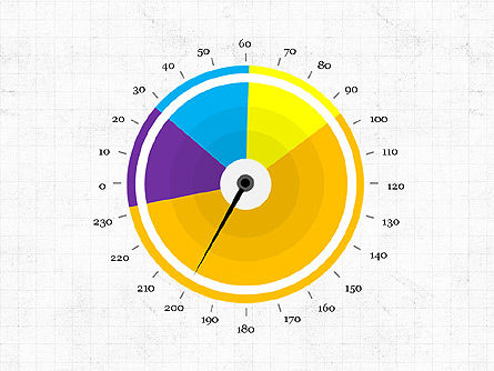 Diagrama del calibrador de empanada, Diapositiva 4, 03874, Gráficos circulares — PoweredTemplate.com